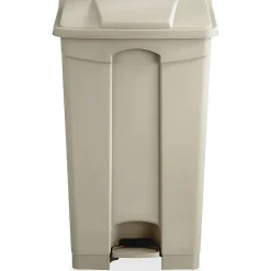 Safco® Plastic Step-On Receptacle, 23 Gallon, Tan