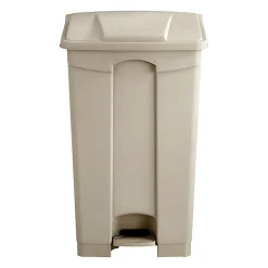 Safco® Plastic Step-On Receptacle, 23 Gallon, Tan