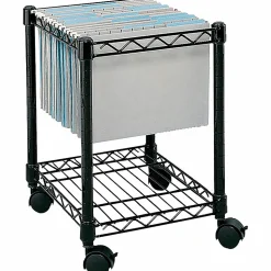 Safco® Rolling Cart, Letter/Legal, Black