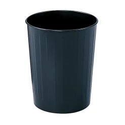 Safco® Round Wastebasket, 5 7/8 Gallons, Black
