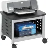 Safco® Scoot™ Under-Desk Printer Stand, 14-1/2"H x 20-1/4"W x 16-1/2"D, Black/Silver