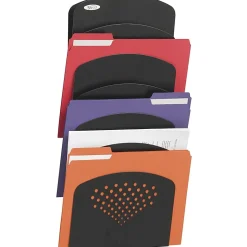 Safco® Steel 7-Pocket Wall Rack, 21 3/4"H x 9 1/2"W x 2"D, Black