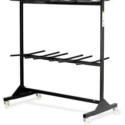 Safco® 2-Tier Mobile Folding Chair Cart, Black