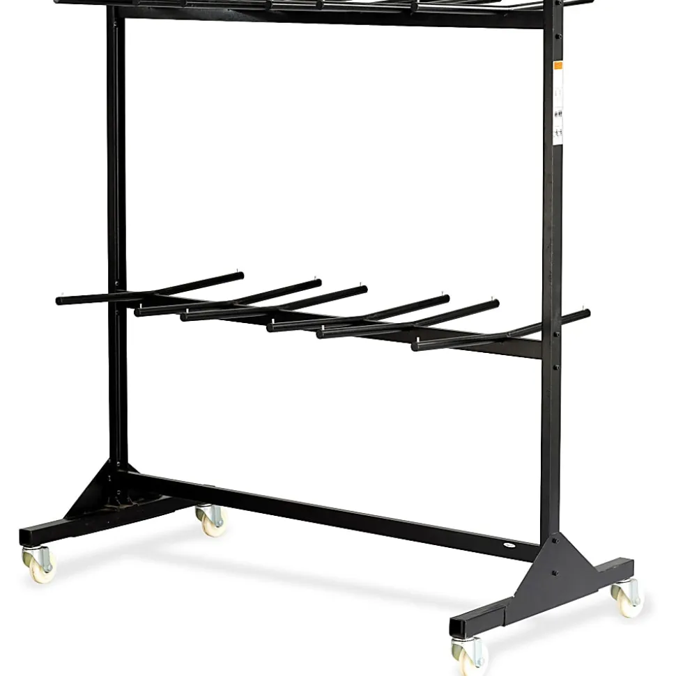 Safco® 2-Tier Mobile Folding Chair Cart, Black