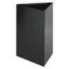 Safco® Trifecta Steel Receptacle Base, 15 Gallons, 26" x 19 1/2" x 19 1/2", Black