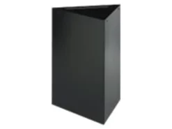 Safco® Trifecta Steel Receptacle Base, 15 Gallons, 26" x 19 1/2" x 19 1/2", Black