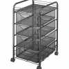 Safco Tubular Steel Frame Mobile File Cart, 27"H x 15 3/4"W x 17"D, Black