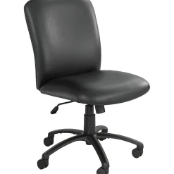 Safco® Uber Big & Tall 24-Hour Ergonomic High-Back Chair, Black Frame, Black Vinyl, Option Arms Sold Separately
