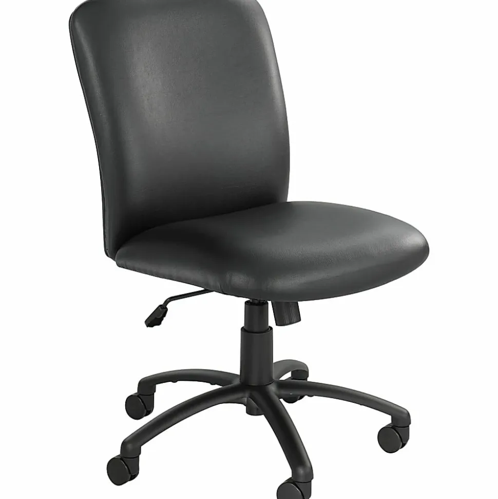 Safco® Uber Big & Tall 24-Hour Ergonomic High-Back Chair, Black Frame, Black Vinyl, Option Arms Sold Separately