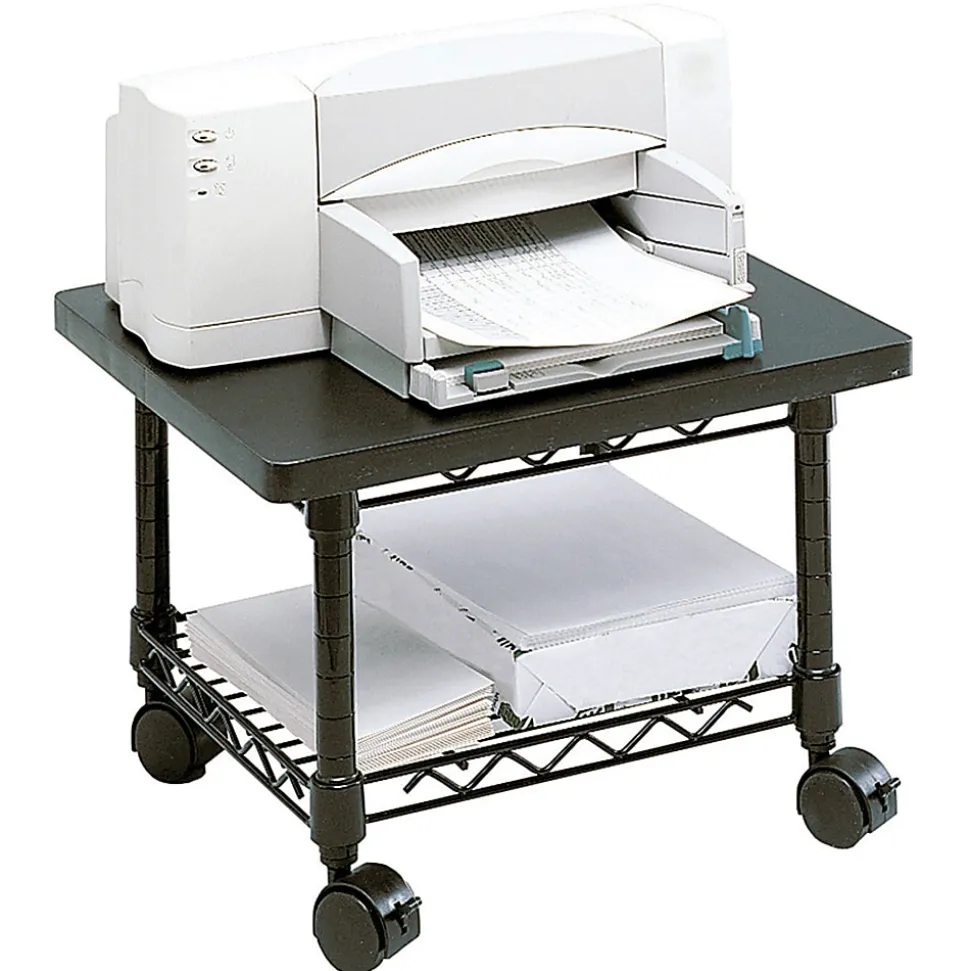 Safco® Under-Desk Printer/Fax Stand, Black
