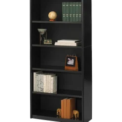 Safco® Value Mate 6 Shelf Transitional Modular Shelving Bookcase,80"H x 31-3/4"W x 13-1/2"D, Black