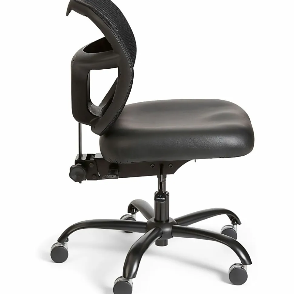 Safco® Vue™ Intensive Use Mesh Task Chair, Black Vinyl