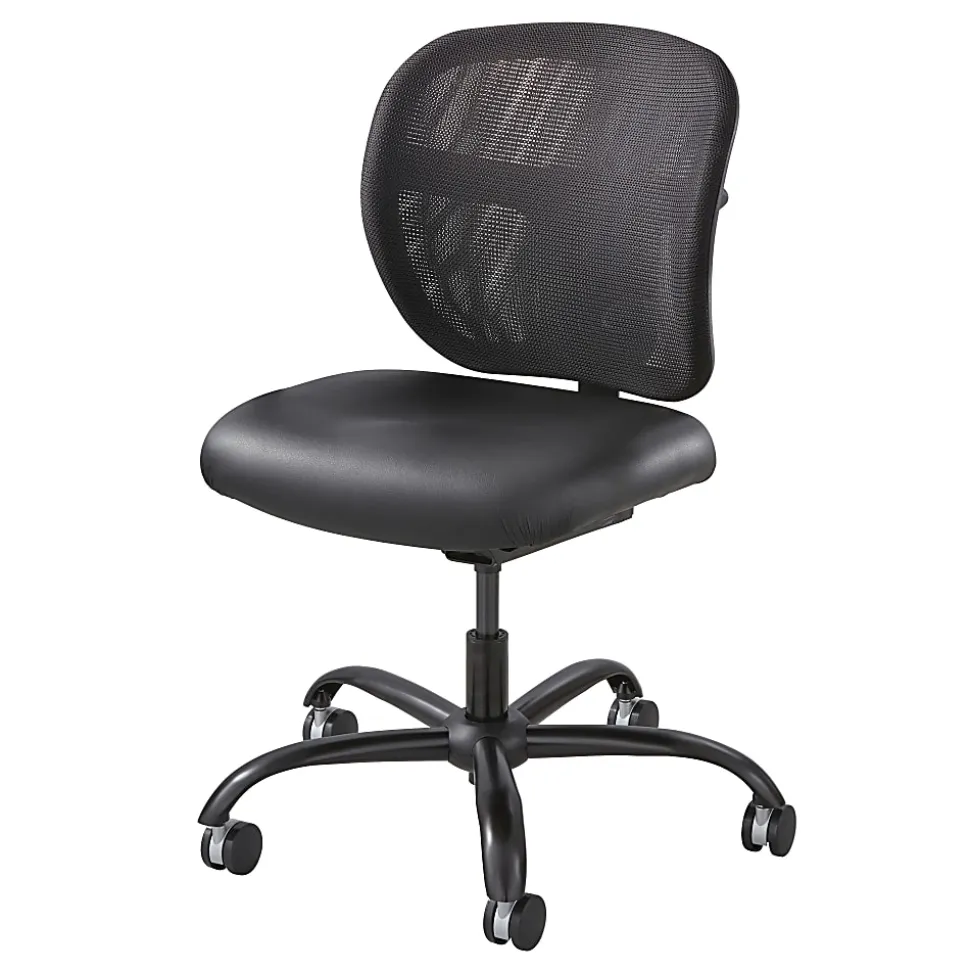Safco® Vue™ Intensive Use Mesh Task Chair, Black Vinyl