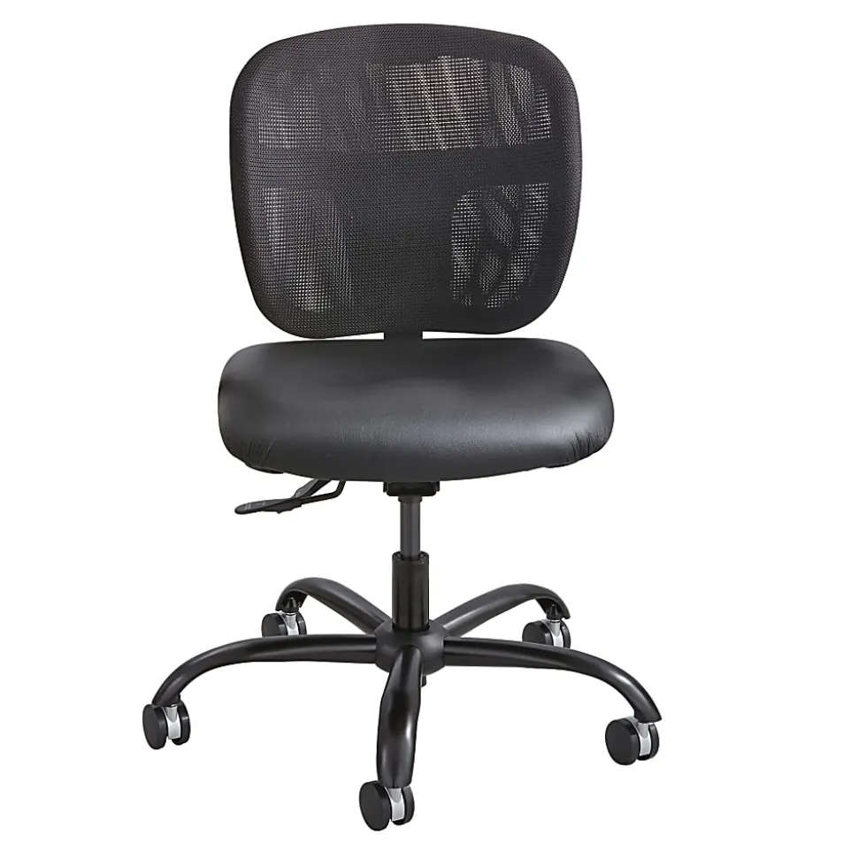 Safco® Vue™ Intensive Use Mesh Task Chair, Black Vinyl