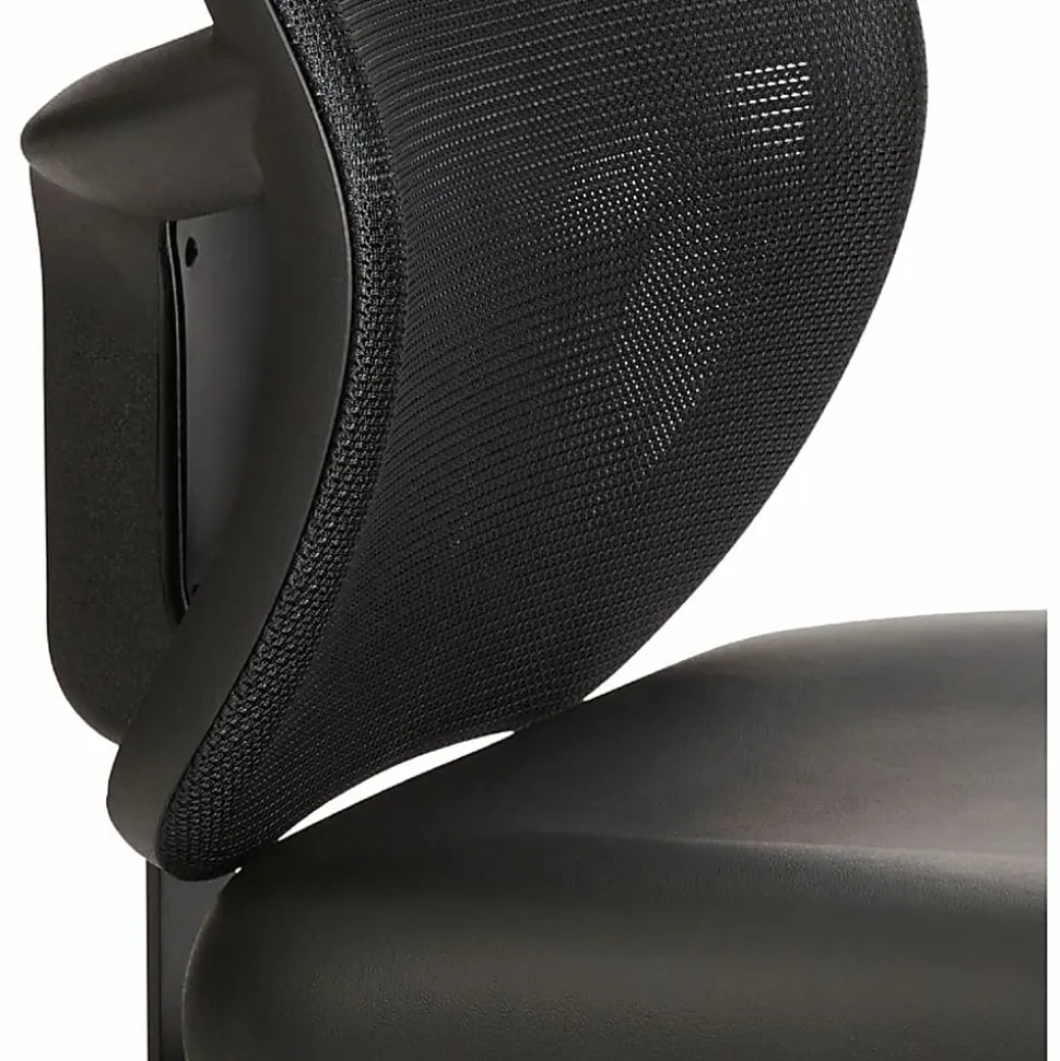 Safco® Vue™ Intensive Use Mesh Task Chair, Black Vinyl