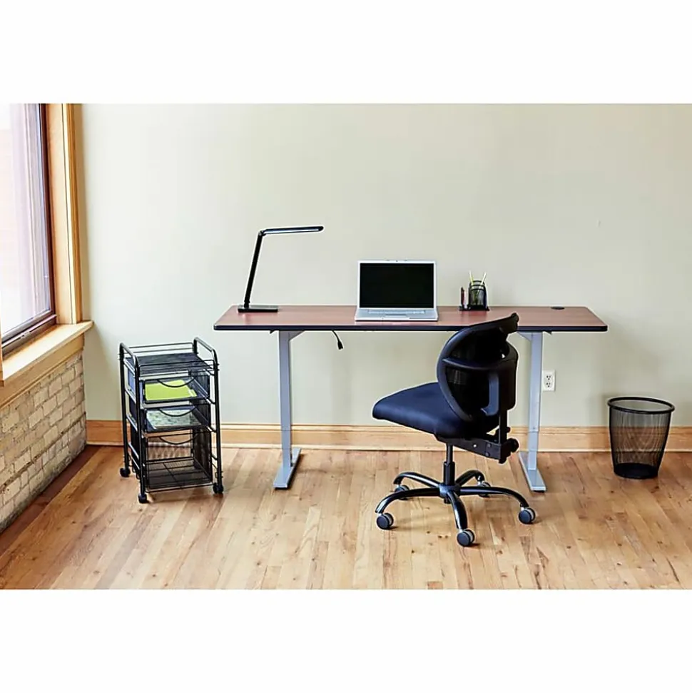 Safco® Vue™ Intensive Use Mesh Task Chair, Black Vinyl