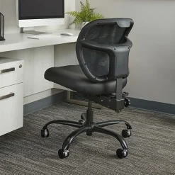 Safco® Vue™ Intensive Use Mesh Task Chair, Black Vinyl