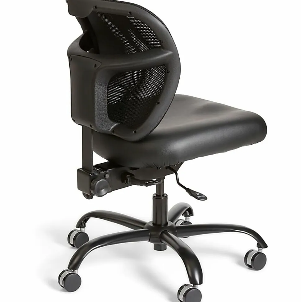 Safco® Vue™ Intensive Use Mesh Task Chair, Black Vinyl