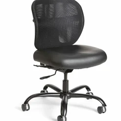 Safco® Vue™ Intensive Use Mesh Task Chair, Black Vinyl