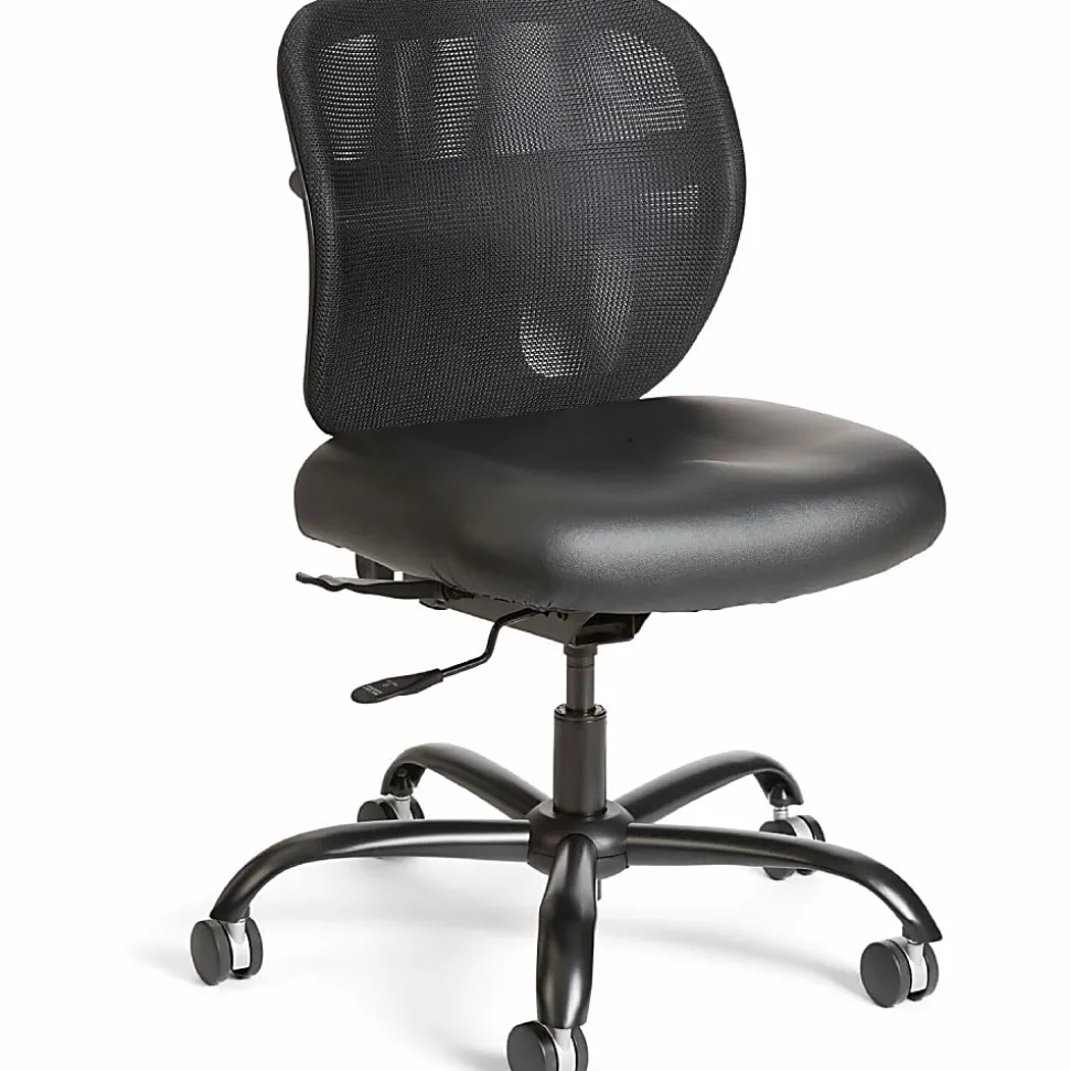 Safco® Vue™ Intensive Use Mesh Task Chair, Black Vinyl