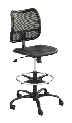 Safco® Vue Mesh/Vinyl Chair, Black
