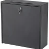 Safco® Wall-mounted Inter-department Locking Mailbox, 12" x 7 3/4" x 18", Black