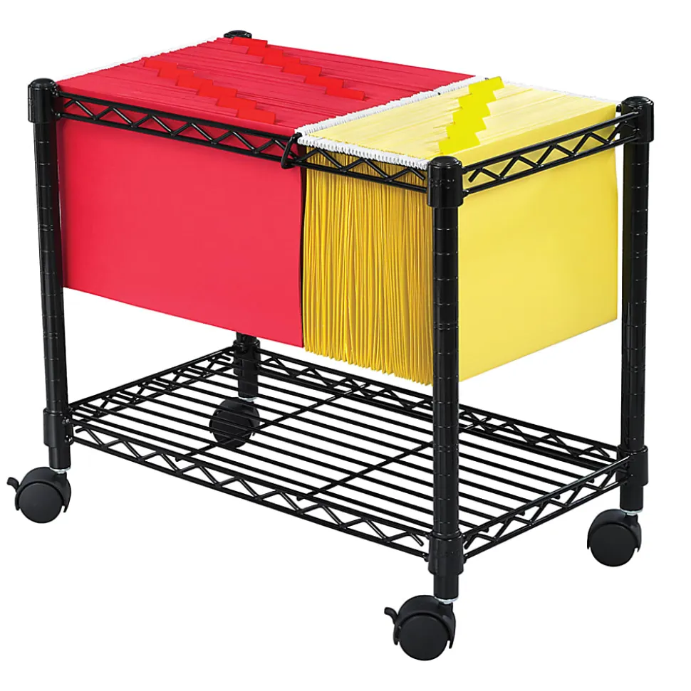 Safco® Wire Mobile File, 20-1/2"H x 14"W x 24"D, Black