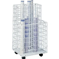 Safco® Wire Roll File, 4 Compartments, White