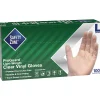 Safety Zone Powder Free Clear Vinyl Gloves - 9.25" Glove - Large Size - Clear - Latex-free, DEHP-free, DINP-free, PFAS-free -  - GVP9LGHHCT