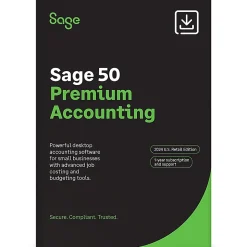 SAGE 50 Premium Accounting, 2024, 3-User, 1-Year Subscription, For Windows®, Download