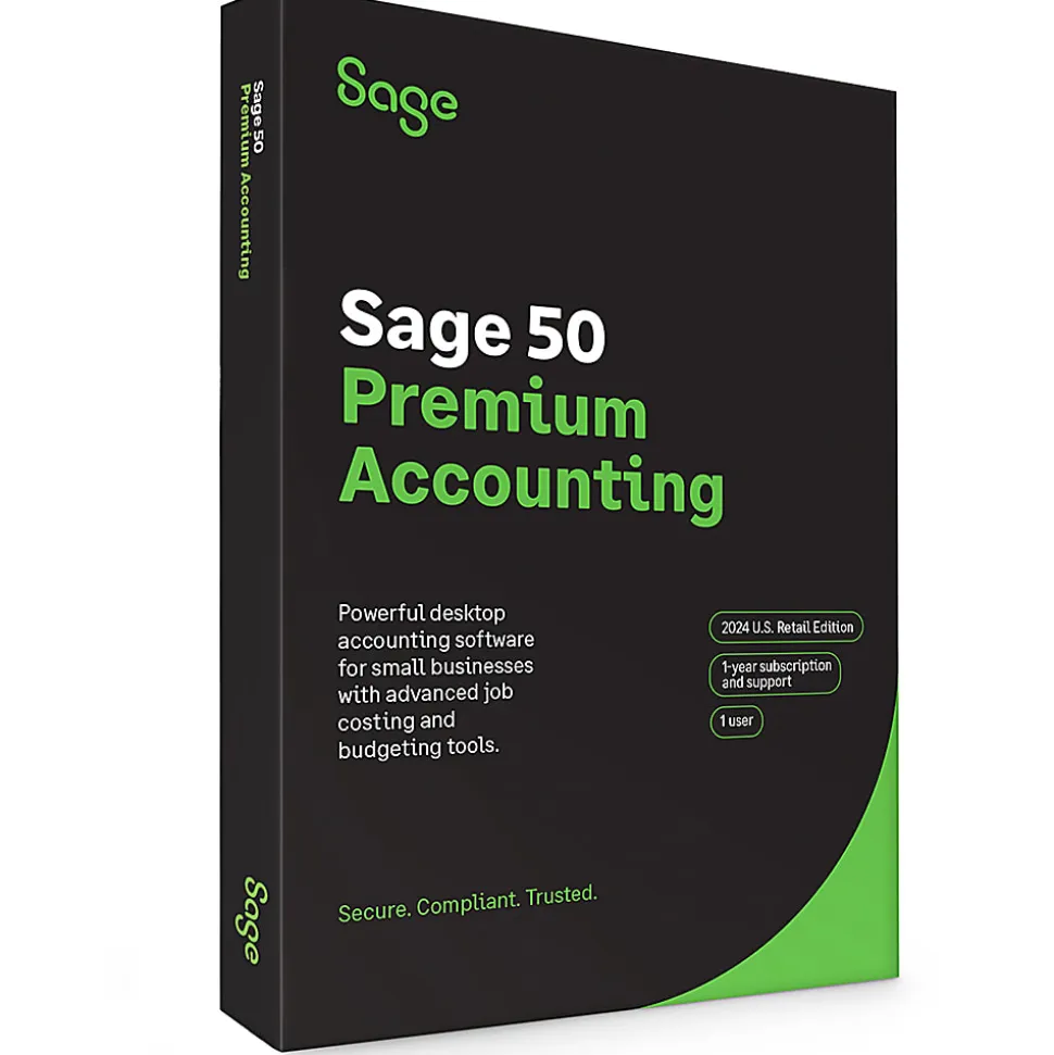 SAGE 50 Premium Accounting, 2024, 1-Year Subscription, Windows®, Product Key