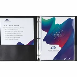 Samsill Contrast Stitch Bonded Leather Ring Binder, 1