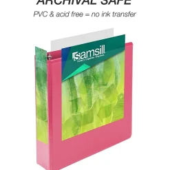 Samsill Earthchoice Durable View Binder, 2" Ring, 8 1/2" x 11", Assorted Colors, Pack Of 4