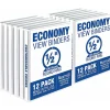 Samsill Economy 1/2" View Ring Binder, 1/2" Ring, White, Carton Of 12
