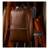 Samsonite Classic Leather Slim - Notebook carrying backpack - 14.1" - cognac