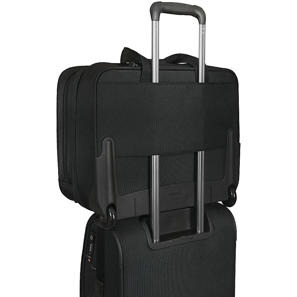 Samsonite® Classic 2-Wheeled Polyester Business Case With 15.6" Laptop Pocket, 9-1/16"H x 16-9/16"W x 13-3/8"D, Black
