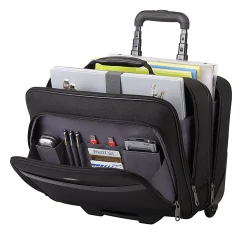 Samsonite® Double Gusset Wheeled Portfolio, Black