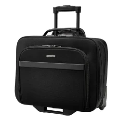 Samsonite® Double Gusset Wheeled Portfolio, Black