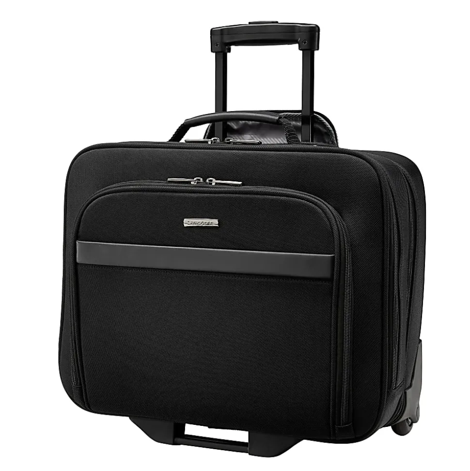 Samsonite® Double Gusset Wheeled Portfolio, Black