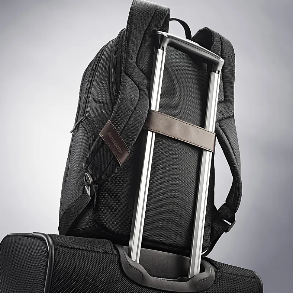 Samsonite® Kombi Slim Laptop Backpack, Black/Brown