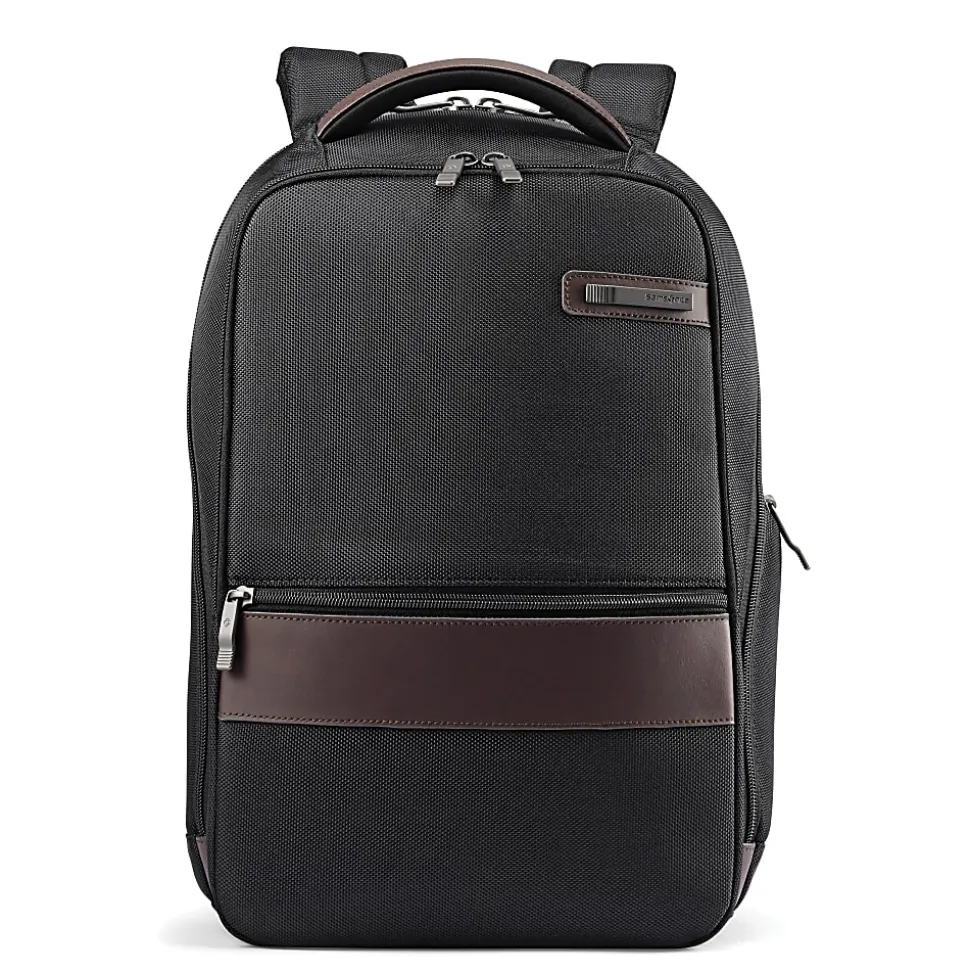Samsonite® Kombi Slim Laptop Backpack, Black/Brown