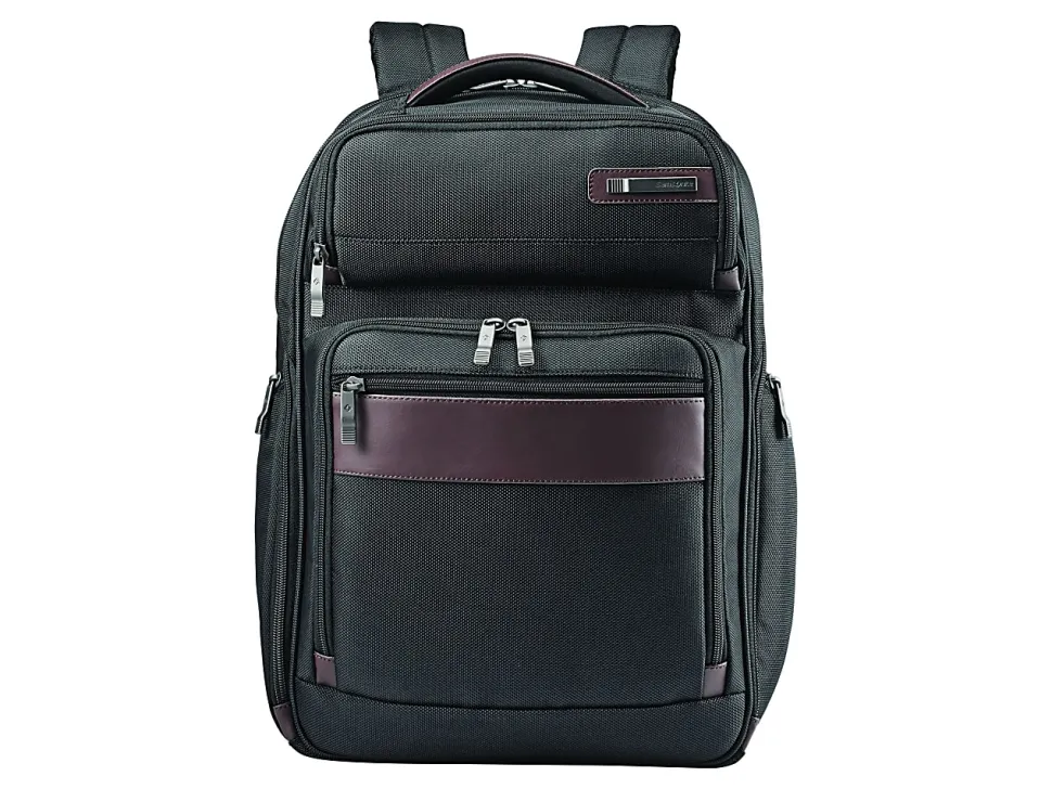 Samsonite® Kombi Slim Laptop Backpack, Black/Brown