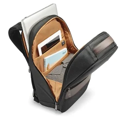 Samsonite® Kombi Slim Laptop Backpack, Black/Brown