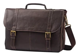 Samsonite® Leather Portfolio, 12" x 16.5" x 5", Brown