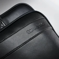 Samsonite LEATHER SLIM BRIEFCASE Color Black
