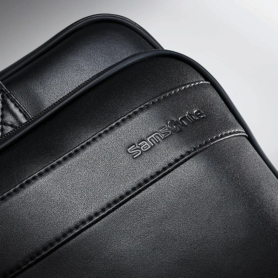 Samsonite LEATHER SLIM BRIEFCASE Color Black