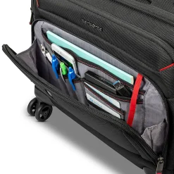 Samsonite® Xenon 4.0 Spinner Nylon Rolling Mobile Office With 15.6" Laptop Pocket And Tablet Pocket, 15-3/8"H x 15-3/4"W x 7-1/8"D, Black