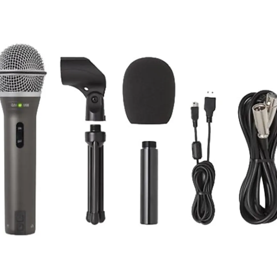 Samson Q2U Rugged Wired Dynamic Microphone - Gray - 6.56 ft - Mono - 50 Hz to 15 kHz - 32 Ohm -54 dB - SAQ2U