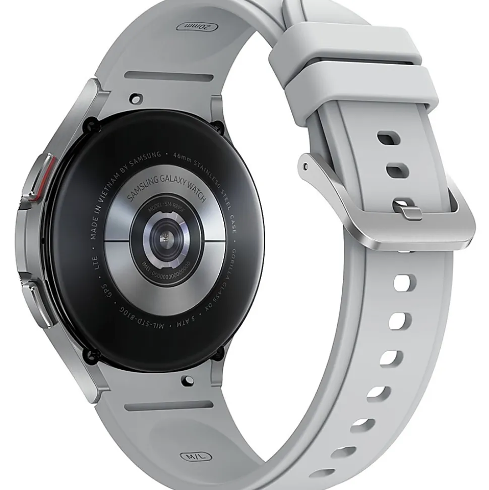 Samsung Galaxy Watch4 Classic, 46mm, Silver, LTE - 16 GB - 1.50 GB Standard Memory - 1.4" - Android Wear - SMR895UZSAXAA