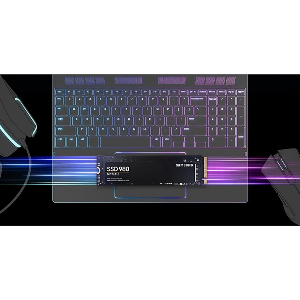 Samsung 980 PCIe 3.0 NVMe Gaming SSD 500GB - Desktop PC Device Supported - 3100 MB/s Maximum Read Transfer Rate - MZV8V500BAM